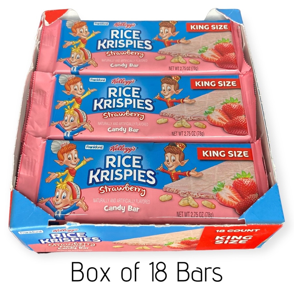 Kelloggs Rice Krispies Strawberry Candy Bar King Size 2.75oz 2/26